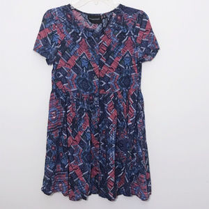NWOT MINKPINK Geometric Button Front Mini Dress